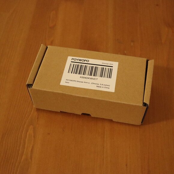 POYWOPO Chrome shower arm replacement or extender kit, 5.6 inches, New - Picture 5 of 9